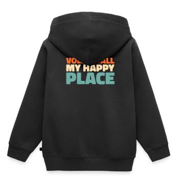 Volley-ball Volley-ball - Sweat Premium à capuche enfant bio - noir - Dos - AI Model Kid Male (0cm)