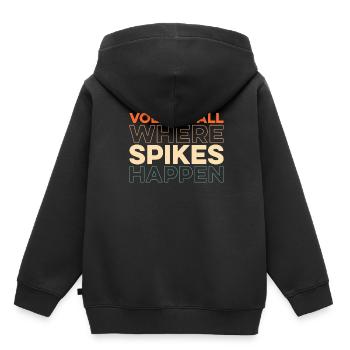 Volley-ball Volley-ball - Sweat Premium à capuche enfant bio - noir - Dos - AI Model Kid Male (0cm)