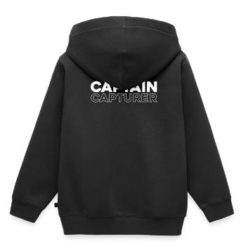 Photographe Photographie Appareil photo Capturez l’instant - Sweat Premium à capuche enfant bio - noir - Dos - AI Model Kid Male (0cm)