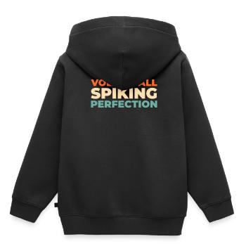 Volleyball Volleyballer - Kinder Premium Organic Hoodie - Schwarz - Hinten - AI Model Kid Male (0cm)
