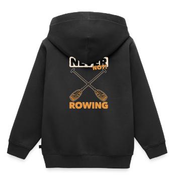 Rudern Ruderer - Kinder Premium Organic Hoodie - Schwarz - Hinten - AI Model Kid Male (0cm)