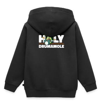 Batterie Batteur Batteur - Sweat Premium à capuche enfant bio - noir - Dos - AI Model Kid Male (0cm)