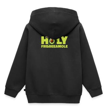 Frisbee Avocat Holy Frisbeeamole - Sweat Premium à capuche enfant bio - noir - Dos - AI Model Kid Male (0cm)