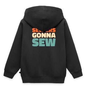 Machine à coudre Machine à coudre - Sweat Premium à capuche enfant bio - noir - Dos - AI Model Kid Male (0cm)