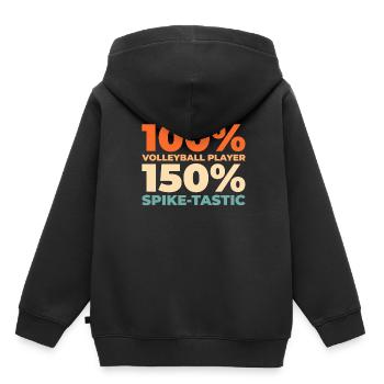 Volley-ball Volley-ball - Sweat Premium à capuche enfant bio - noir - Dos - AI Model Kid Male (0cm)