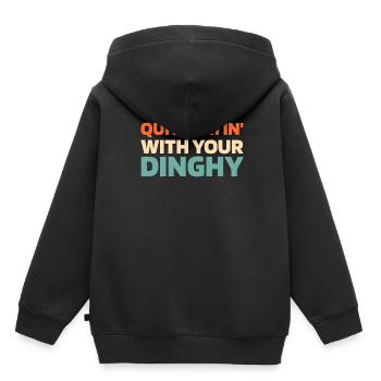 Voile, Voile, Voilier - Sweat Premium à capuche enfant bio - noir - Dos - AI Model Kid Male (0cm)