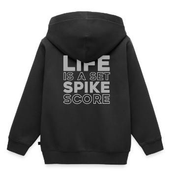 Volleyball Volleyballer - Kinder Premium Organic Hoodie - Schwarz - Hinten - AI Model Kid Male (0cm)