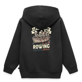 Rudern Ruderer - Kinder Premium Organic Hoodie - Schwarz - Hinten - AI Model Kid Male (0cm)