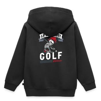 Golf Golfer Golfen - Kinder Premium Organic Hoodie - Schwarz - Hinten - AI Model Kid Male (0cm)