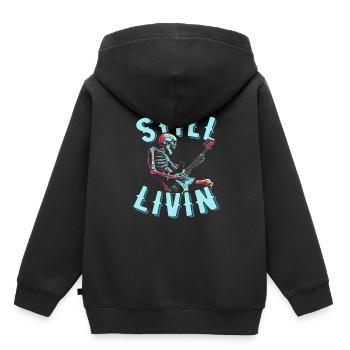 Bassiste Guitare basse Bassiste - Sweat Premium à capuche enfant bio - noir - Dos - AI Model Kid Male (0cm)