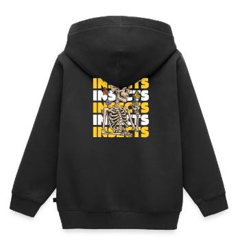 Entomologie Entomologiste Insecte - Sweat Premium à capuche enfant bio - noir - Dos - AI Model Kid Male (0cm)