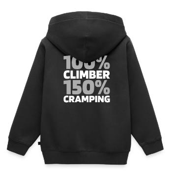 Klettern Kletterer - Kinder Premium Organic Hoodie - Schwarz - Hinten - AI Model Kid Male (0cm)