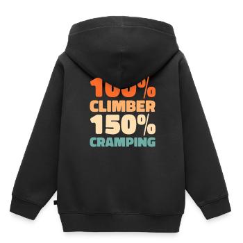 Klettern Kletterer - Kinder Premium Organic Hoodie - Schwarz - Hinten - AI Model Kid Male (0cm)