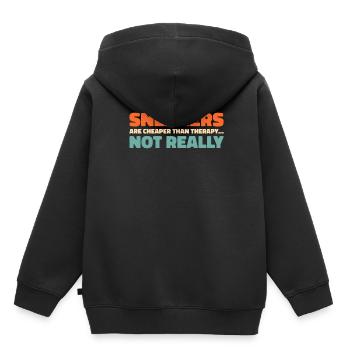 Sneakers Sneaker Collector - Sweat Premium à capuche enfant bio - noir - Dos - AI Model Kid Male (0cm)