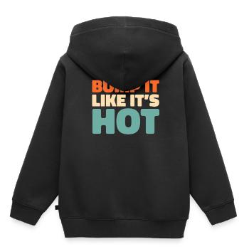 Volley-ball Volley-ball - Sweat Premium à capuche enfant bio - noir - Dos - AI Model Kid Male (0cm)