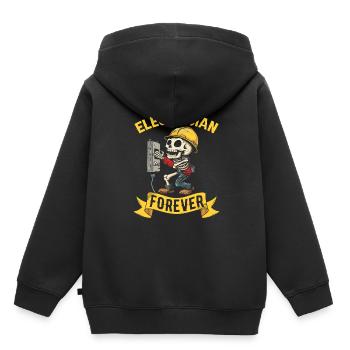 Electrician Electronics Technician - Kids Premium Organic Hoodie - black - Back - AI Model Kid Male (0cm)