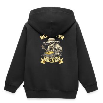 Apiculteurs, apiculteurs - Sweat Premium à capuche enfant bio - noir - Dos - AI Model Kid Male (0cm)
