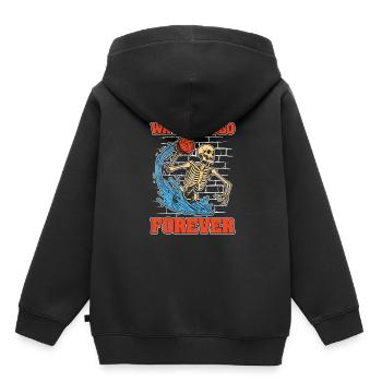 Water-polo Water-polo Skeleton - Sweat Premium à capuche enfant bio - noir - Dos - AI Model Kid Male (0cm)