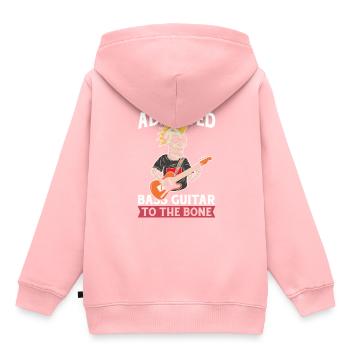 Bassist Bass Guitar Basser Skeleton - Kids Premium Organic Hoodie - rose - Back - AI Model Kid Female (0cm)