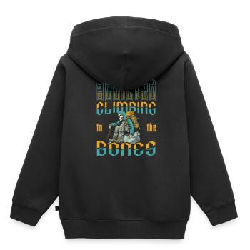 Klettern Kletterer - Kinder Premium Organic Hoodie - Schwarz - Hinten - AI Model Kid Male (0cm)