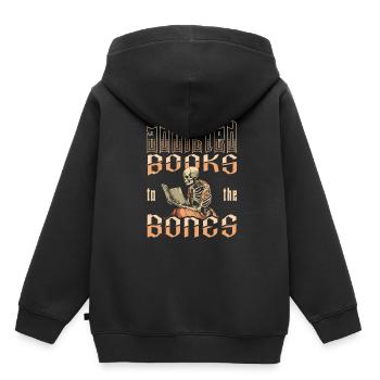 Buch Leseratte Bücherwurm - Kinder Premium Organic Hoodie - Schwarz - Hinten - AI Model Kid Male (0cm)