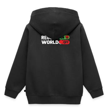 Reggae Reggae On World Off - Kids Premium Organic Hoodie - black - Back - AI Model Kid Male (0cm)