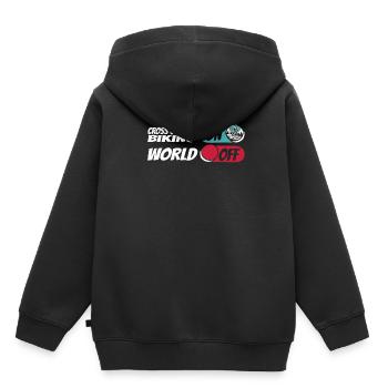 VTT Cross Country - Sweat Premium à capuche enfant bio - noir - Dos - AI Model Kid Male (0cm)