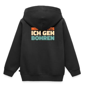 Zahnarzt Dentist Mir Reichts Ich Geh Bohren - Kinder Premium Organic Hoodie - Schwarz - Hinten - AI Model Kid Male (0cm)
