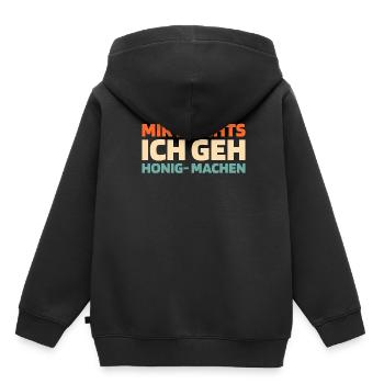 Apiculteurs Apiculteurs - Sweat Premium à capuche enfant bio - noir - Dos - AI Model Kid Male (0cm)