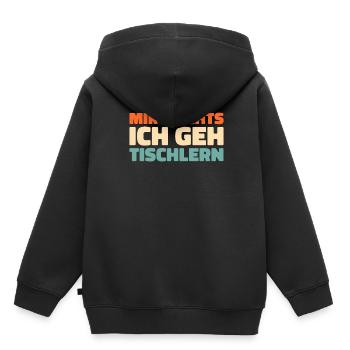 Charpentier, Charpentier, Charpentier - Sweat Premium à capuche enfant bio - noir - Dos - AI Model Kid Male (0cm)