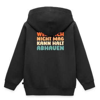 Schwarzer Humor - Kinder Premium Organic Hoodie - Schwarz - Hinten - AI Model Kid Male (0cm)