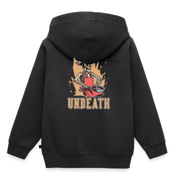 Chef cuisinier squelette mort-vivant - Sweat Premium à capuche enfant bio - noir - Dos - AI Model Kid Male (0cm)