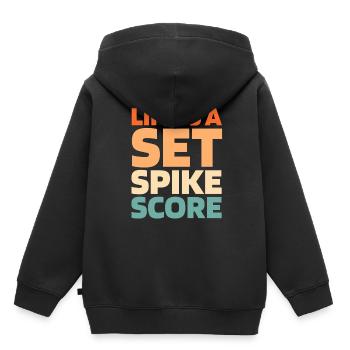 Volleyball Volleyballer - Kinder Premium Organic Hoodie - Schwarz - Hinten - AI Model Kid Male (0cm)