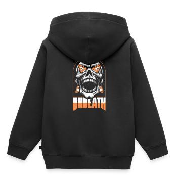 Kayakiste Crâne Mort-Mort - Sweat Premium à capuche enfant bio - noir - Dos - AI Model Kid Male (0cm)