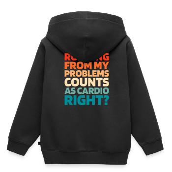 Schwarzer Humor Funny Quote Saying - Kinder Premium Organic Hoodie - Schwarz - Hinten - AI Model Kid Male (0cm)