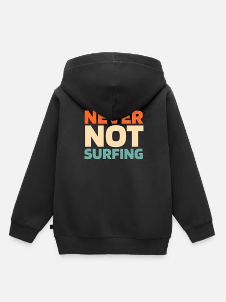 Wing Surf Wing Foil - Kinder Premium Organic Hoodie - Schwarz