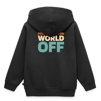 Pole Dancing Pole Dancing On World Off - Sweat Premium à capuche enfant bio - noir - Dos - AI Model Kid Male (0cm)