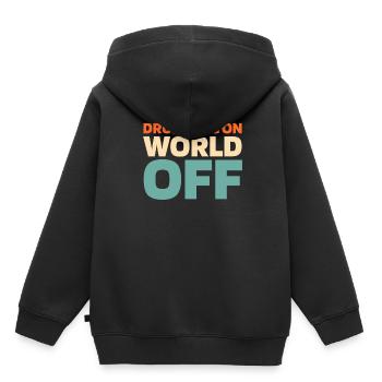 Batterie Batteurs Batteurs - Sweat Premium à capuche enfant bio - noir - Dos - AI Model Kid Male (0cm)