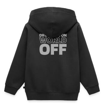Batterie Batteurs Batteurs - Sweat Premium à capuche enfant bio - noir - Dos - AI Model Kid Male (0cm)