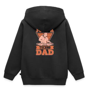 Techno Raver Just A Techno Dad - Kids Premium Organic Hoodie - black - Back - AI Model Kid Male (0cm)
