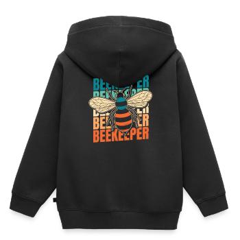 Apiculteurs Apiculteurs - Sweat Premium à capuche enfant bio - noir - Dos - AI Model Kid Male (0cm)