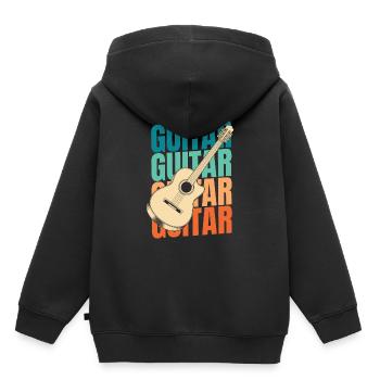 Guitare acoustique - Sweat Premium à capuche enfant bio - noir - Dos - AI Model Kid Male (0cm)