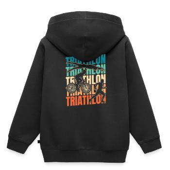 Triathlon Triathlete - Kids Premium Organic Hoodie - black - Back - AI Model Kid Male (0cm)
