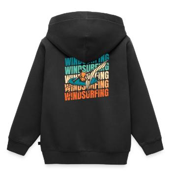 Windsurfing Windsurfers - Kids Premium Organic Hoodie - black - Back - AI Model Kid Male (0cm)