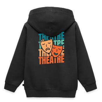 Theater Schauspieler - Kinder Premium Organic Hoodie - Schwarz - Hinten - AI Model Kid Male (0cm)