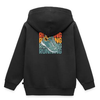 Runner Jogger Runner Running - Kids Premium Organic Hoodie - black - Back - AI Model Kid Male (0cm)