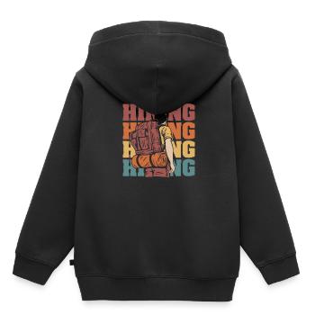 Wandern Wanderer - Kinder Premium Organic Hoodie - Schwarz - Hinten - AI Model Kid Male (0cm)