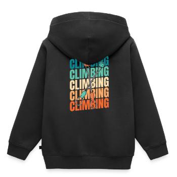 Klettern Kletterer - Kinder Premium Organic Hoodie - Schwarz - Hinten - AI Model Kid Male (0cm)