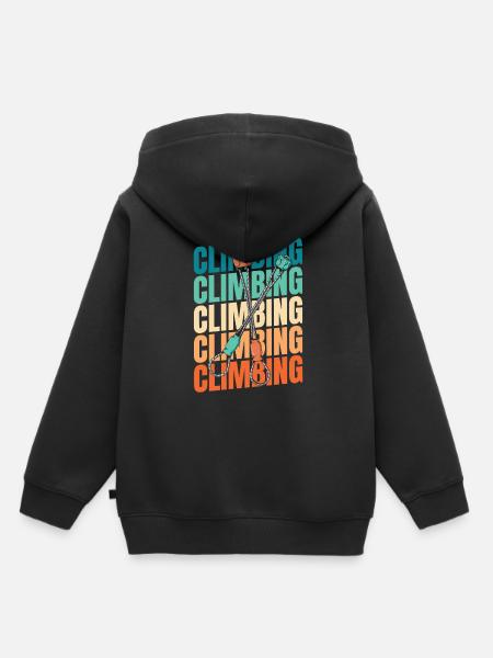 Klettern Kletterer - Kinder Premium Organic Hoodie - Schwarz