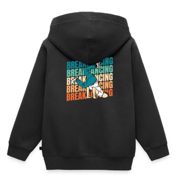 Breakdance Breakdancer Breakdancing - Sweat Premium à capuche enfant bio - noir - Dos - AI Model Kid Male (0cm)